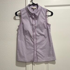 Modcloth Light Purple/ lavender Sleeveless Button-Down Shirt
